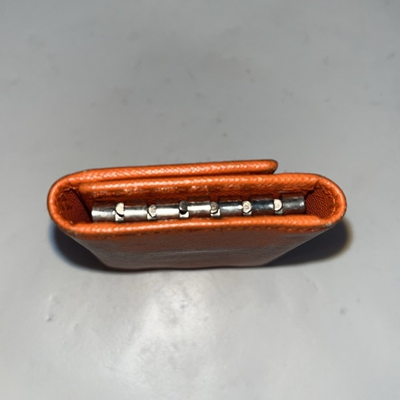 Prada Orange Saffiano Leather 6 Key Holder - Picture 7 of 10